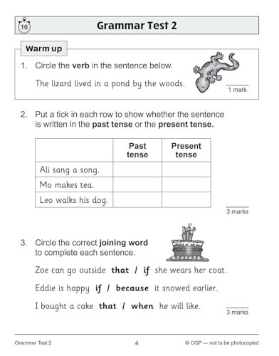 CGP Books - New KS1 English 10-Minute Tests: Grammar, Punctuation & Sp image 2