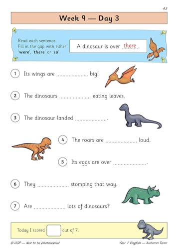 CGP Books - New KS1 English Daily Practice Book: Year 1 - Autumn Term image 4
