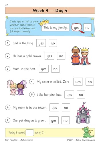 CGP Books - New KS1 English Daily Practice Book: Year 1 - Autumn Term image 5