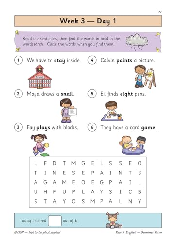 CGP Books - New KS1 English Daily Practice Book: Year 1 - Summer Term image 2