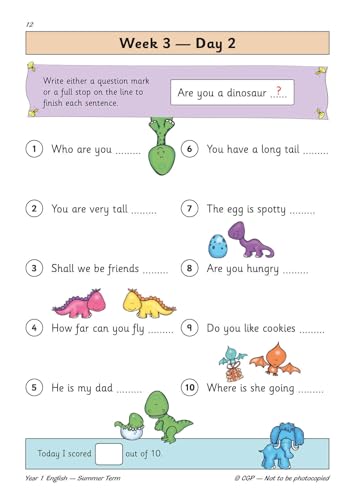 CGP Books - New KS1 English Daily Practice Book: Year 1 - Summer Term image 3