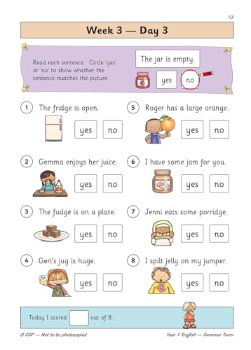 CGP Books - New KS1 English Daily Practice Book: Year 1 - Summer Term image 4