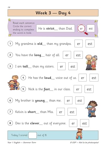 CGP Books - New KS1 English Daily Practice Book: Year 1 - Summer Term image 5