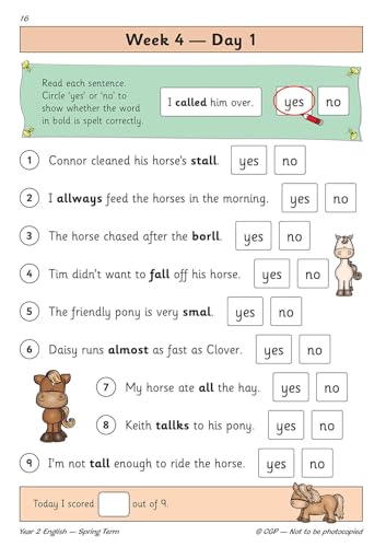 CGP Books - New KS1 English Daily Practice Book: Year 2 - Spring Term image 2