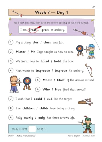 CGP Books - New KS1 English Daily Practice Book: Year 2 - Summer Term image 2