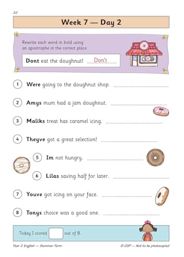 CGP Books - New KS1 English Daily Practice Book: Year 2 - Summer Term image 3