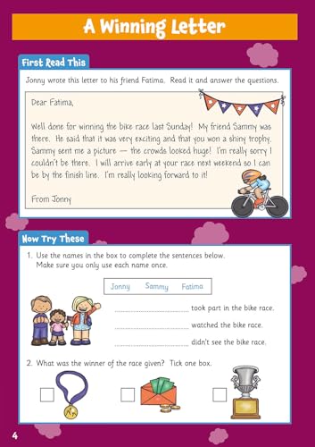 CGP Books - New English Comprehension Activity Book for Ages 6-7: perf image 2