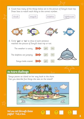 CGP Books - New English Comprehension Activity Book for Ages 5-6: perf image 3