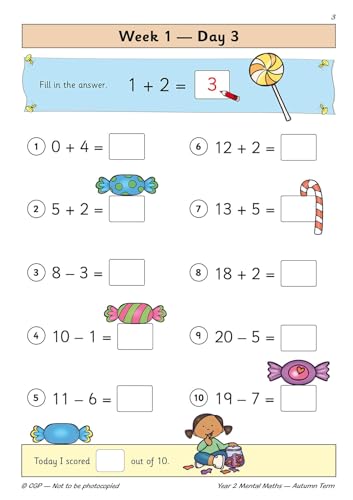 CGP Books - New KS1 Mental Maths Daily Practice Book: Year 2 - Autumn image 4