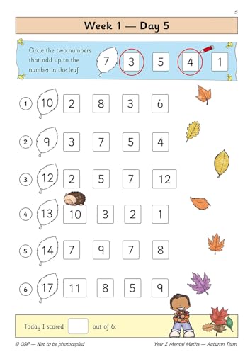 CGP Books - New KS1 Mental Maths Daily Practice Book: Year 2 - Autumn image 6