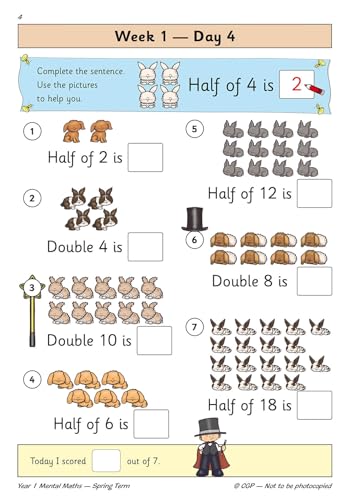 CGP Books - New KS1 Mental Maths Daily Practice Book: Year 1 - Spring image 5