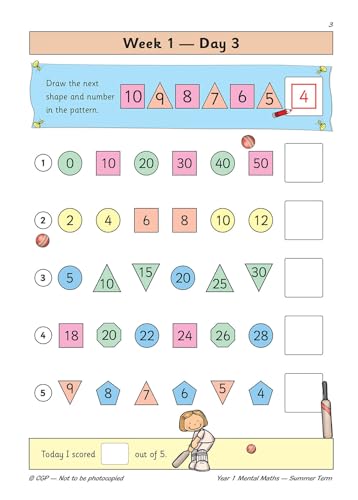 CGP Books - KS1 Mental Maths Year 1 Daily Practice Book: Summer Term - image 4