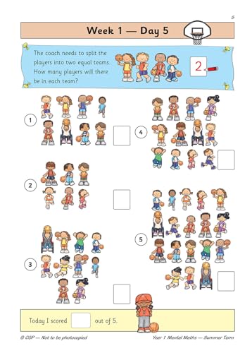 CGP Books - KS1 Mental Maths Year 1 Daily Practice Book: Summer Term - image 6