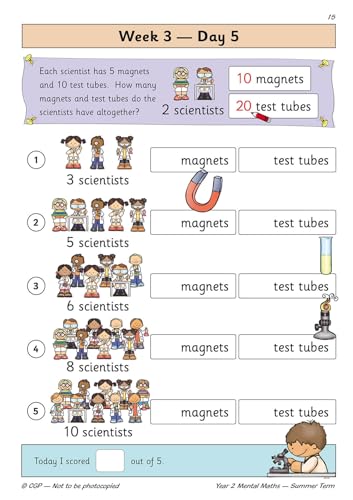 CGP Books - KS1 Mental Maths Year 2 Daily Practice Book: Summer Term - image 6