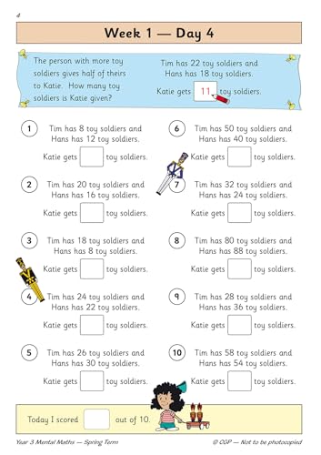 CGP Books - New KS2 Mental Maths Daily Practice Book: Year 3 - Spring image 5