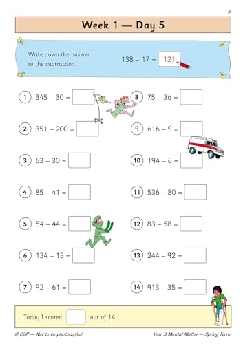 CGP Books - New KS2 Mental Maths Daily Practice Book: Year 3 - Spring image 6