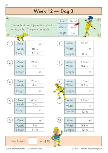 CGP Books - KS2 Mental Maths Year 5 Daily Practice Book: Summer Term - image 4