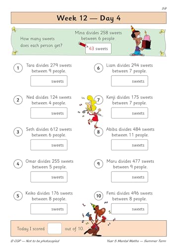 CGP Books - KS2 Mental Maths Year 5 Daily Practice Book: Summer Term - image 5