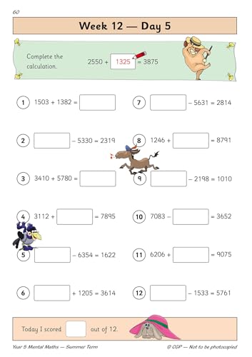 CGP Books - KS2 Mental Maths Year 5 Daily Practice Book: Summer Term - image 6