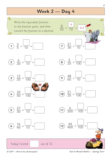 CGP Books - New KS2 Mental Maths Daily Practice Book: Year 6 - Spring image 5