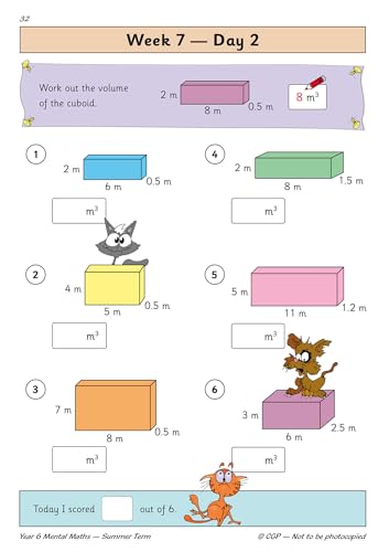 CGP Books - KS2 Mental Maths Year 6 Daily Practice Book: Summer Term - image 3