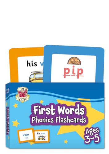 CGP Books - First Words Phonics Flashcards for Ages 3-5 - Point of Sal image 1