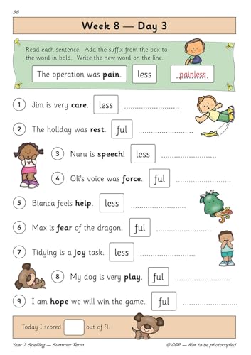 CGP Books - New KS1 Spelling Daily Practice Book: Year 2 - Summer Term image 4