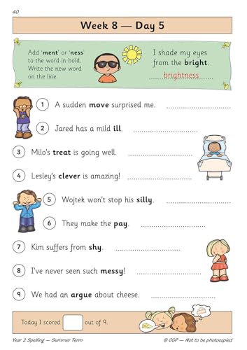 CGP Books - New KS1 Spelling Daily Practice Book: Year 2 - Summer Term image 6