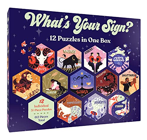 Chronicle Books - 12 Puzzles in One Box: What's Your Sign? - Jigsa image 1