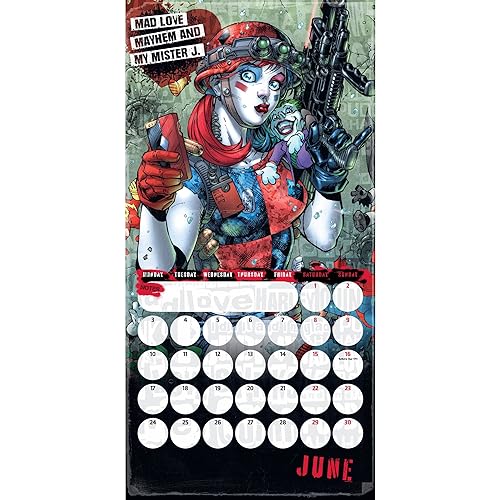 Harley Quinn 2024 Square Wall Calendar - Calendar image 2