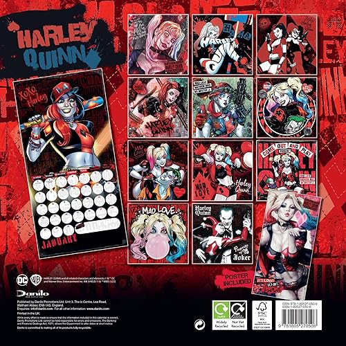Harley Quinn 2024 Square Wall Calendar - Calendar image 4