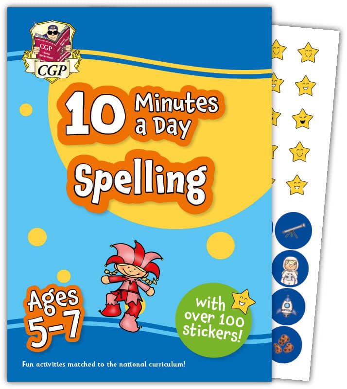 CGP Books - 10 Minutes a Day Spelling for Ages 5-7 (with reward sticke image 1