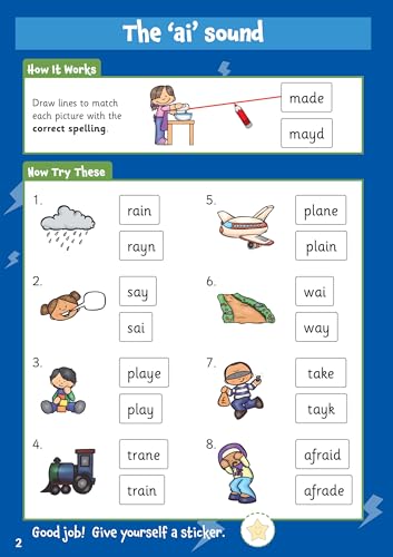 CGP Books - 10 Minutes a Day Spelling for Ages 5-7 (with reward sticke image 2