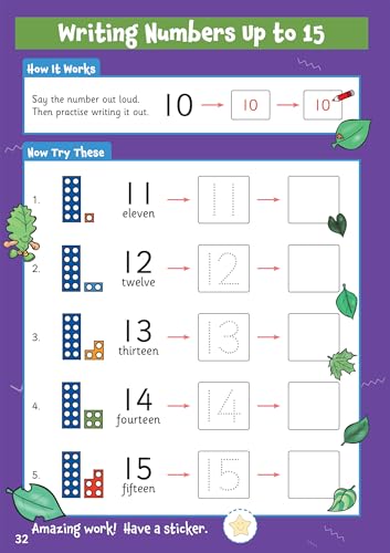 CGP Books - 10 Minutes a Day Numbers for Ages 3-5 (with reward sticker image 2