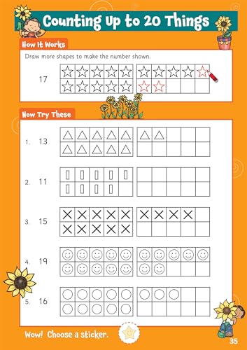 CGP Books - 10 Minutes a Day Numbers for Ages 3-5 (with reward sticker image 5