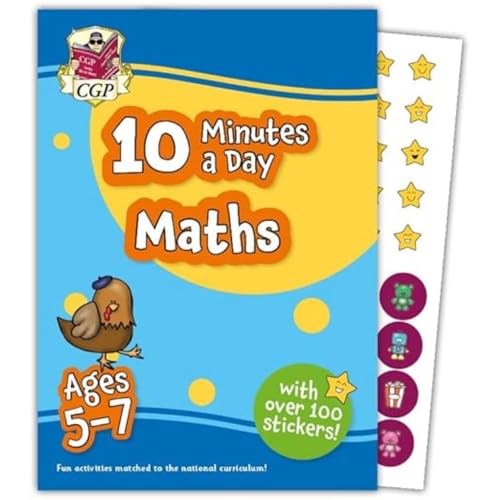CGP Books - New 10 Minutes a Day Maths for Ages 5-7 (with reward stick image 1