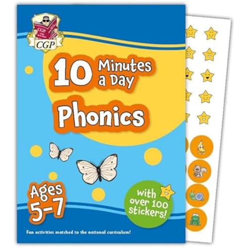CGP Books - New 10 Minutes a Day Phonics for Ages 5-7 (with reward sti image 1