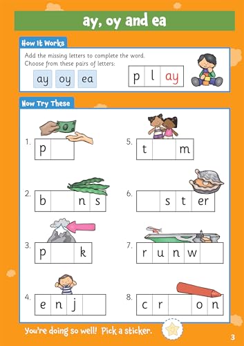 CGP Books - New 10 Minutes a Day Phonics for Ages 5-7 (with reward sti image 3