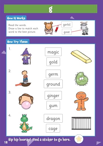CGP Books - New 10 Minutes a Day Phonics for Ages 5-7 (with reward sti image 4