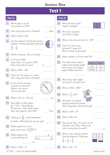 CGP Books - New KS2 Maths Year 3 Mental Arithmetic Targeted Question B image 2