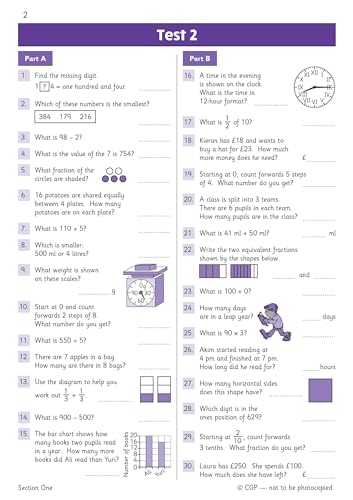 CGP Books - New KS2 Maths Year 3 Mental Arithmetic Targeted Question B image 3