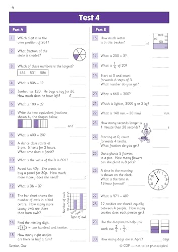 CGP Books - New KS2 Maths Year 3 Mental Arithmetic Targeted Question B image 5