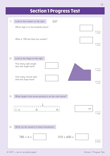 CGP Books - New KS2 Maths Year 3 Mental Arithmetic Targeted Question B image 6