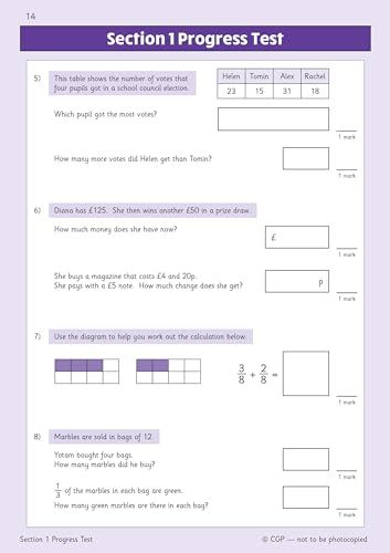 CGP Books - New KS2 Maths Year 3 Mental Arithmetic Targeted Question B image 7