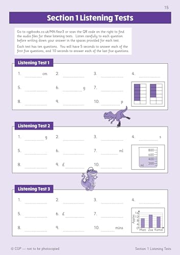 CGP Books - New KS2 Maths Year 3 Mental Arithmetic Targeted Question B image 8