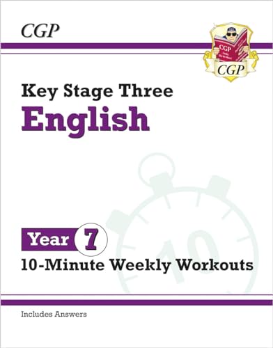 CGP Books - New KS3 Year 7 English 10-Minute Weekly Workouts - Paperba image 1