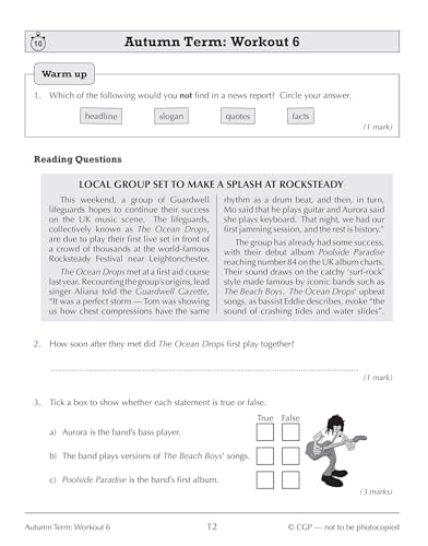 CGP Books - New KS3 Year 7 English 10-Minute Weekly Workouts - Paperba image 2