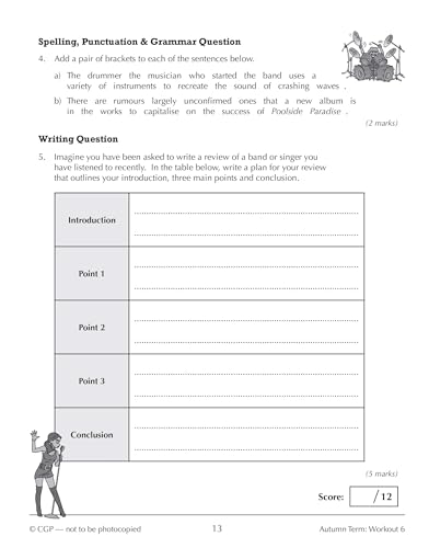 CGP Books - New KS3 Year 7 English 10-Minute Weekly Workouts - Paperba image 3