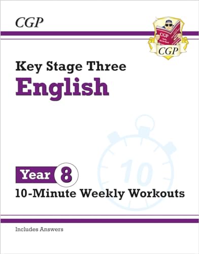 CGP Books - New KS3 Year 8 English 10-Minute Weekly Workouts - Paperba image 1