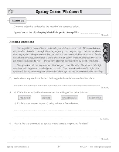 CGP Books - New KS3 Year 8 English 10-Minute Weekly Workouts - Paperba image 2